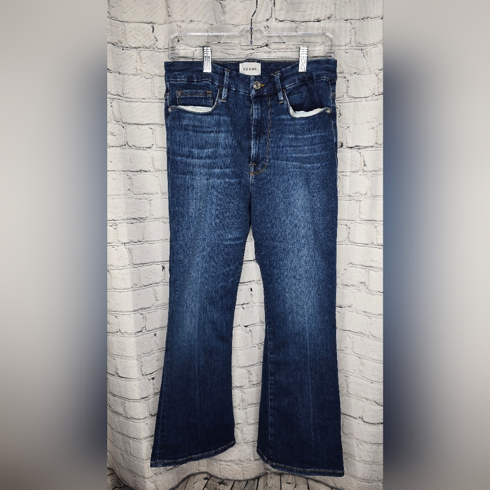 Frame Le One Crop Mini Boot Jeans Size 2